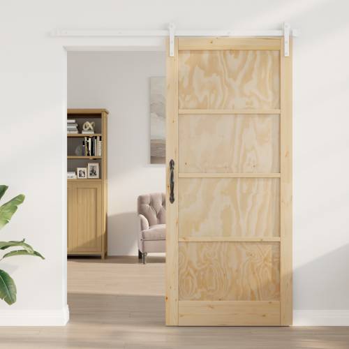 Klizna Vrata sa Setom Opreme 93x211 cm Čvrsta Drva Bor Cijena