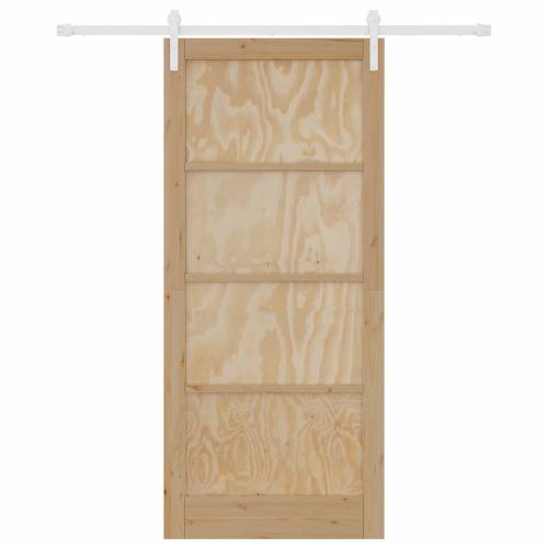 Klizna Vrata sa Setom Opreme 93x211 cm Čvrsta Drva Bor Cijena