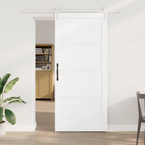 klizna vrata s hardverom bijela 93x211 cm čvrsta drvena borovina Cijena