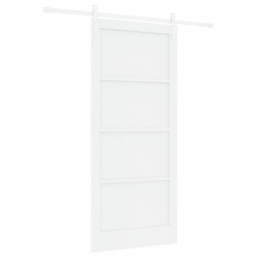 klizna vrata s hardverom bijela 93x211 cm čvrsta drvena borovina Cijena