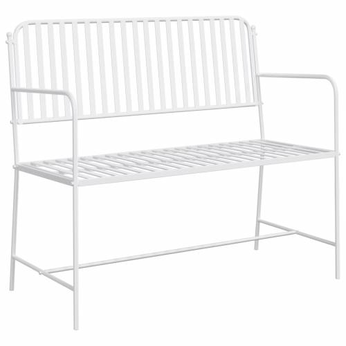 Klupa Bijela Metal 103.5 x 51.5 x 90 cm Izdržljiva Cijena