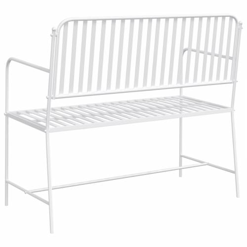 Klupa Bijela Metal 103.5 x 51.5 x 90 cm Izdržljiva Cijena