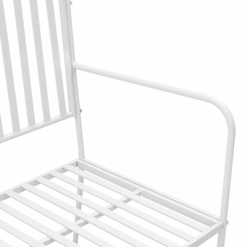 Klupa Bijela Metal 103.5 x 51.5 x 90 cm Izdržljiva Cijena