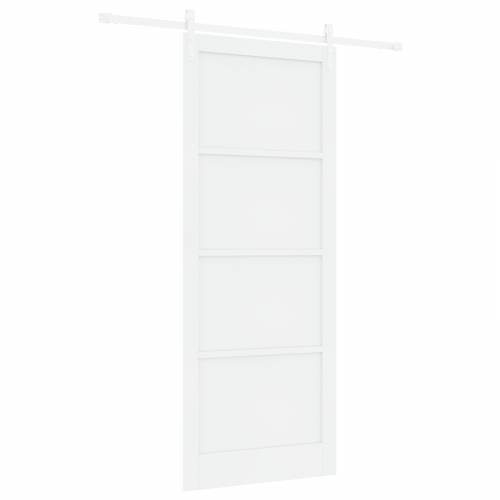 Klizna Vrata s Setom Hardvera Bijela 93x232 cm Čvrsto Drvo Bor Cijena