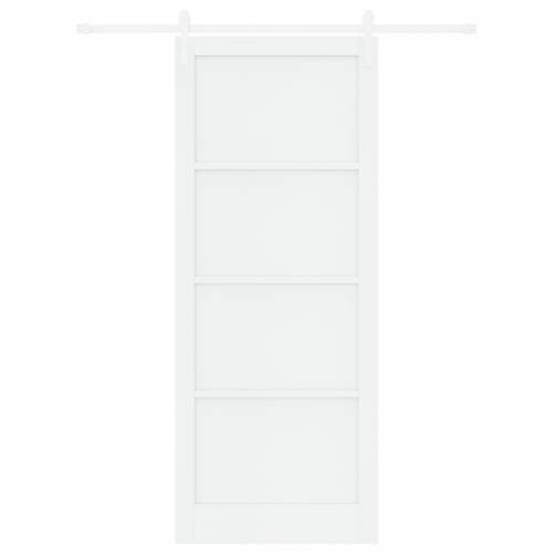 Klizna Vrata s Setom Hardvera Bijela 93x232 cm Čvrsto Drvo Bor Cijena