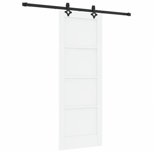 klizna vrata s kompletnim okovom bijela 73.5 x 198.5 cm čvrsti bor Cijena