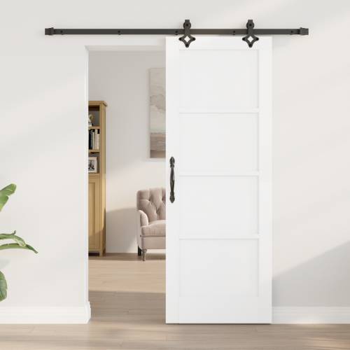 klizna vrata s kompletnim okovom bijela 73.5 x 198.5 cm čvrsti bor Cijena