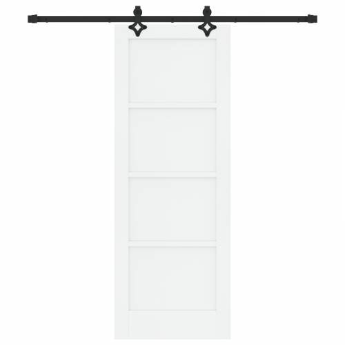 klizna vrata s kompletnim okovom bijela 73.5 x 198.5 cm čvrsti bor Cijena