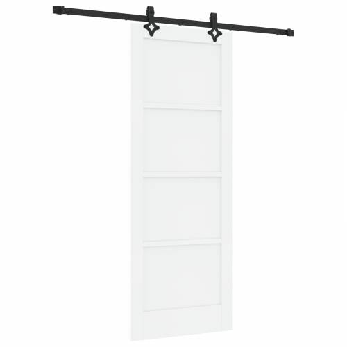 klizna vrata sa setom opreme bijela 78x202 cm čvrsto drvo bor Cijena