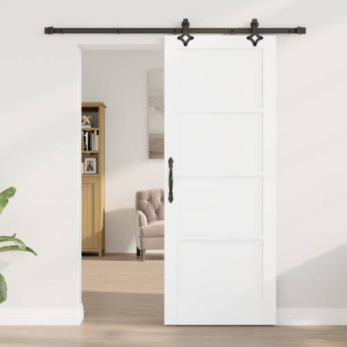 klizna vrata sa setom opreme bijela 78x202 cm čvrsto drvo bor Cijena