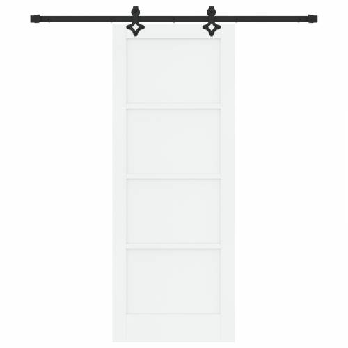 klizna vrata sa setom opreme bijela 78x202 cm čvrsto drvo bor Cijena