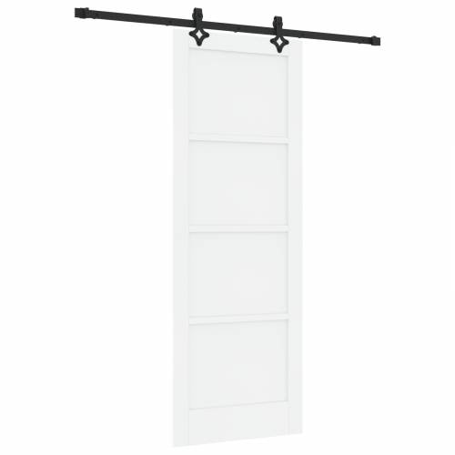 klizna vrata s setom hardvera bijela 78x211 cm od čvrstog bora Cijena