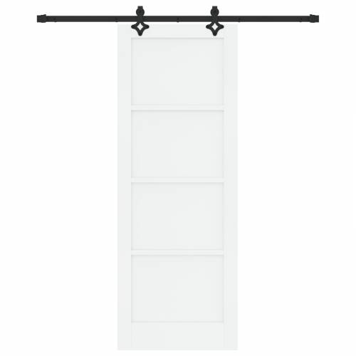 klizna vrata s setom hardvera bijela 78x211 cm od čvrstog bora Cijena