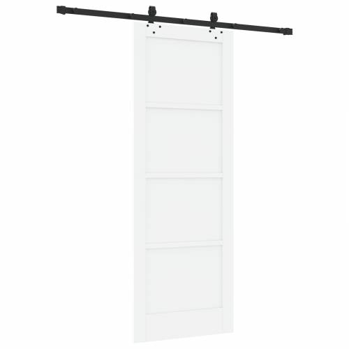 klizna vrata s setom hardvera bijela 78x211 cm od čvrstog bora Cijena