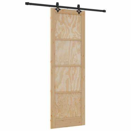 klizna vrata s opremom 78x232 cm čvrsto borovo drvo Cijena
