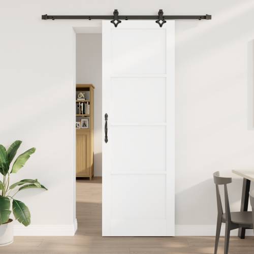 klizna vrata s hardverskim setom Bijela 78x232 cm čvrsto drvo bor Cijena