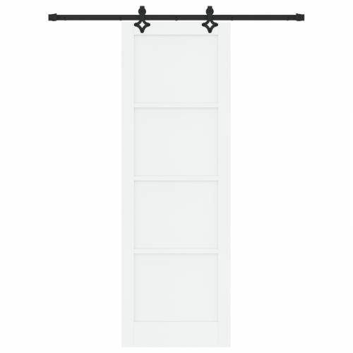 klizna vrata s hardverskim setom Bijela 78x232 cm čvrsto drvo bor Cijena