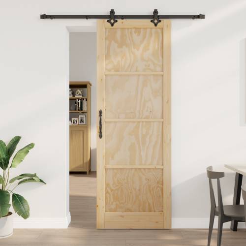 Klizna Vrata s Oprema Setom 83x232 cm Čvrsto Borovo Drvo Cijena