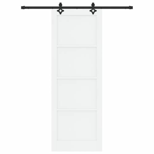 klizna vrata s kitom opreme bijela 83x232 cm čvrsti bor Cijena