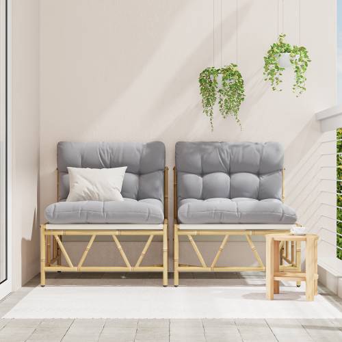 Vrtne opuštajuće stolice 2 kom s jastučićem 60x80x71 cm Čelik Cijena