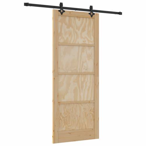 Klizna vrata s opremom Set 86x211 cm Čvrsto drvo bor Cijena