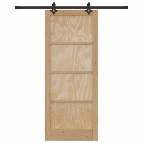 Klizna vrata s opremom Set 86x211 cm Čvrsto drvo bor Cijena