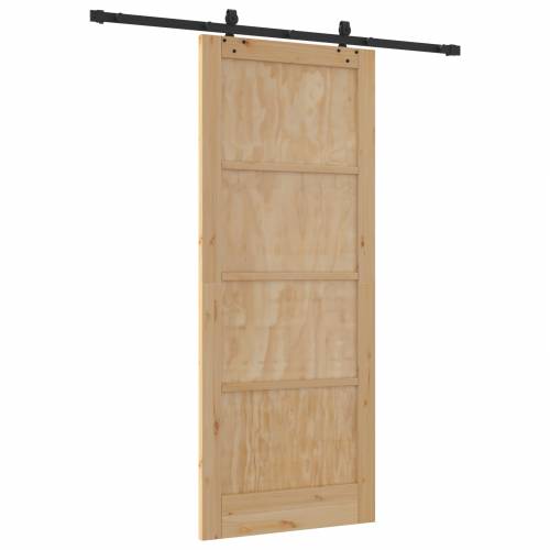 Klizna vrata s opremom Set 86x211 cm Čvrsto drvo bor Cijena