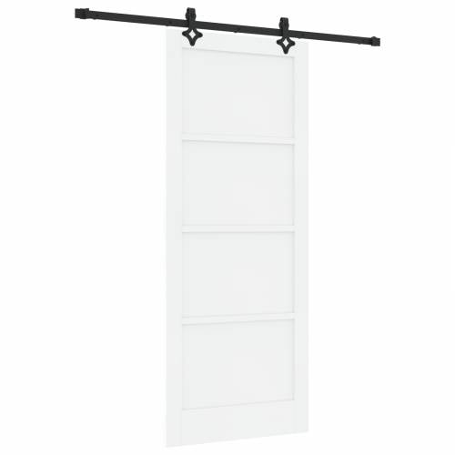 Klizna vrata s priborom Bijela 86x211 cm Čvrsta borovina Cijena