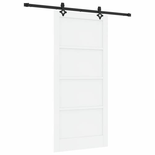 klizna vrata s opremom Set Bijela 93x202 cm Čvrsta drva bora Cijena