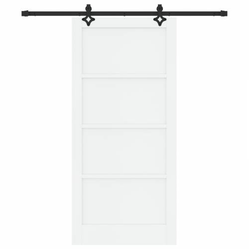 klizna vrata s opremom Set Bijela 93x202 cm Čvrsta drva bora Cijena