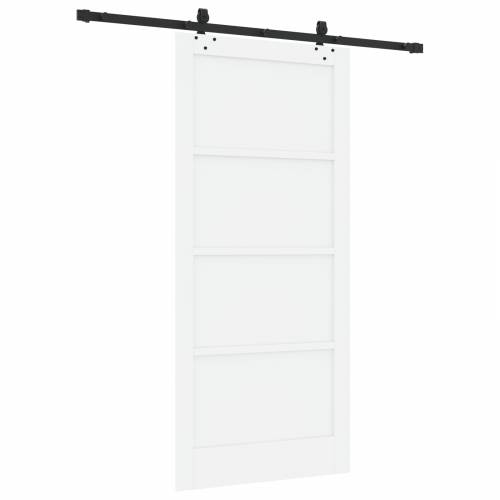 klizna vrata s opremom Set Bijela 93x202 cm Čvrsta drva bora Cijena