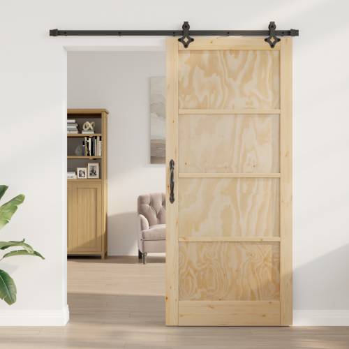 klizna vrata s setom hardvera 93x211 cm od masivnog bora Cijena