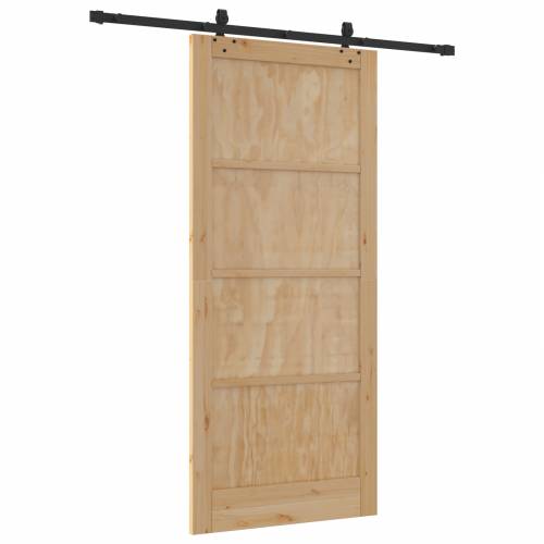 klizna vrata s setom hardvera 93x211 cm od masivnog bora Cijena