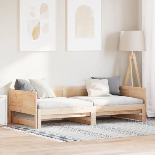 Krevet za dnevni boravak s izvlačenjem 90x200 cm od masivnog drva borovine Cijena