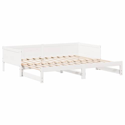 izvlačni dnevni krevet Bijeli 90x200 cm Masivna drva borovine Cijena