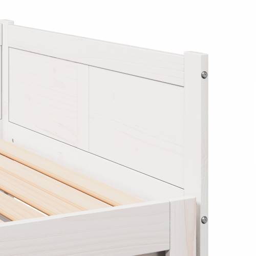 izvlačni dnevni krevet Bijeli 90x200 cm Masivna drva borovine Cijena