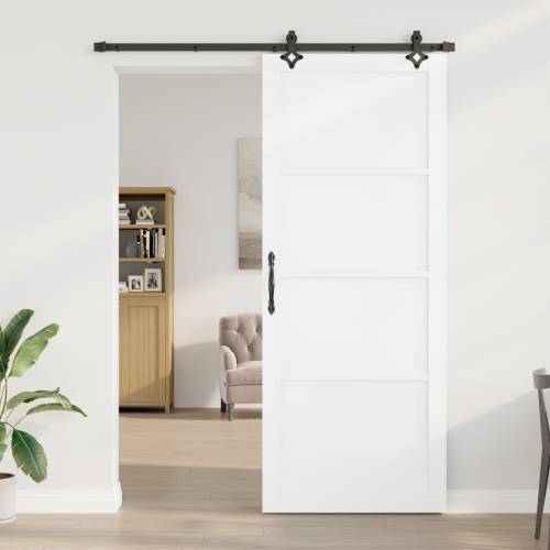 klizna vrata s setom hardvera bijela 93x232 cm čvrsti bor Cijena