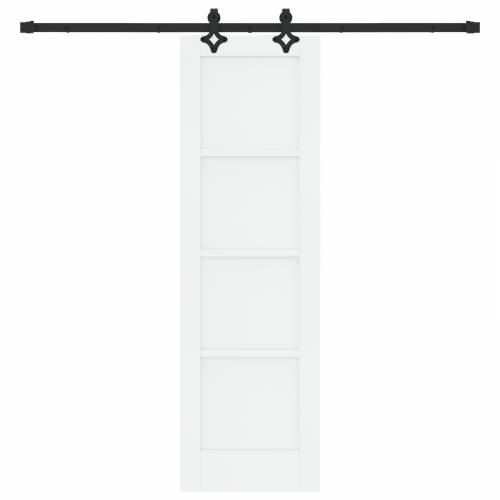 klizna vrata s setom hardvera bijela 61x198.5 cm čvrsto borovo drvo Cijena