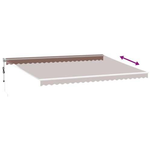 Tenda na automatsko uvlačenje smeđa 500 x 300 cm - Smeđa i bijela 500 x 300 cm 1 Cijena
