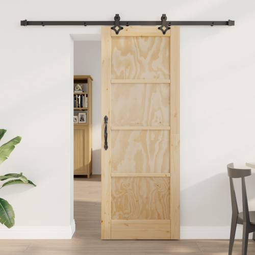klizna vrata s opremom Set 73.5x198.5 cm Solid Wood Pine Cijena