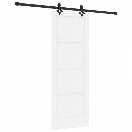 klizna vrata sa setom hardvera Bijela 73.5x198.5 cm Solid Pine Wood Cijena