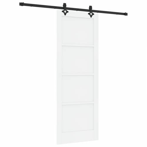 klizna vrata s setom hardvera Bijela 78x211 cm čvrsta drva pinije Cijena