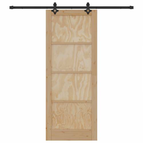 klizna vrata s kompletnim setom 83x211 cm od masivnog drva bora Cijena
