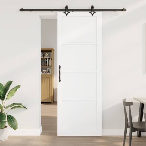 klizna vrata set dijelova bijele boje 83x232 cm od čvrstog borovog drveta Cijena