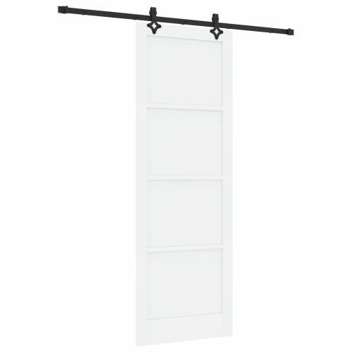 klizna vrata set dijelova bijele boje 83x232 cm od čvrstog borovog drveta Cijena