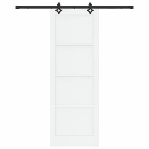 klizna vrata set dijelova bijele boje 83x232 cm od čvrstog borovog drveta Cijena