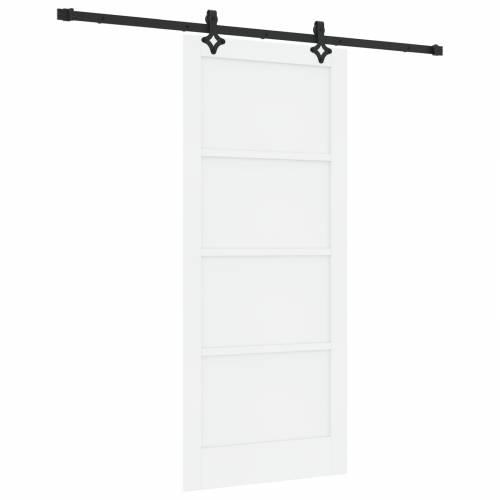 klizna vrata s opremom bijela 86x198.5 cm čvrsto borovo drvo Cijena