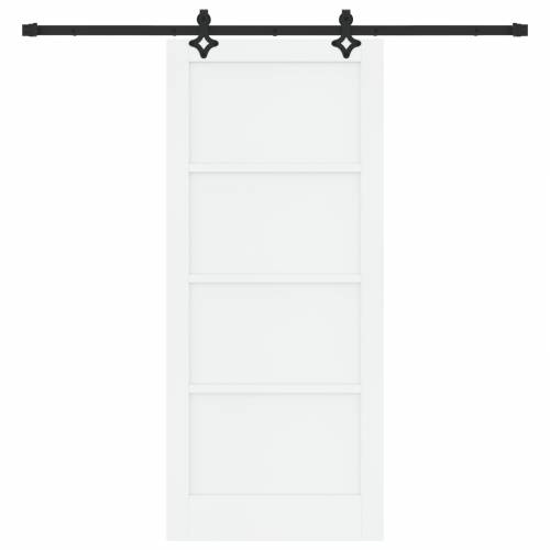 klizna vrata s opremom bijela 86x198.5 cm čvrsto borovo drvo Cijena