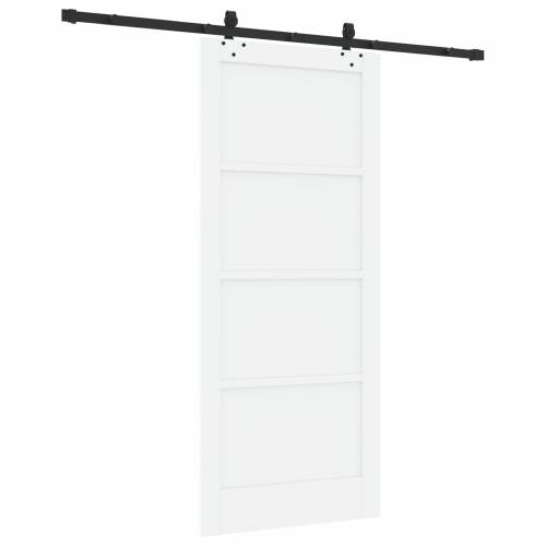 klizna vrata s opremom bijela 86x198.5 cm čvrsto borovo drvo Cijena