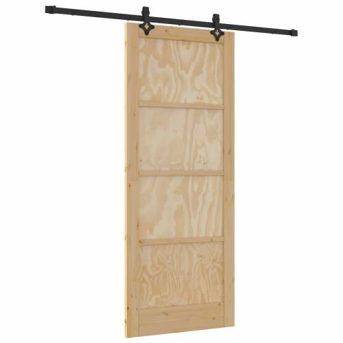 klizna vrata s setom hardvera 86x211 cm od čvrstog borovog drva Cijena